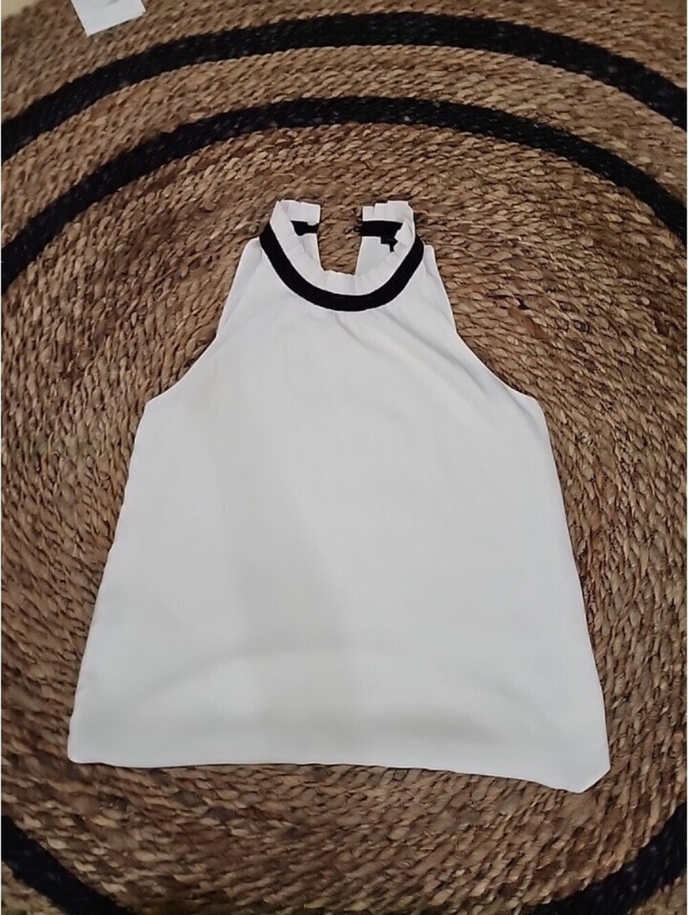 Ann Taylor Women's Ivory Halter Blouse Size S Sleeveless